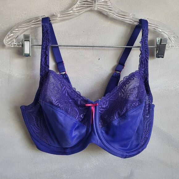 Lilyette Enchantment Unlined Underwire Bra Purple 34DD - Picture 1 of 10